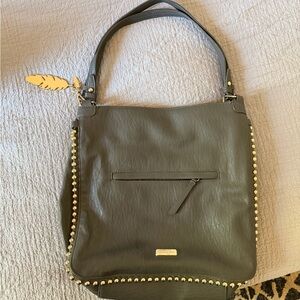 Jessica Simpson Olive Green Studded Shoulder Bag
